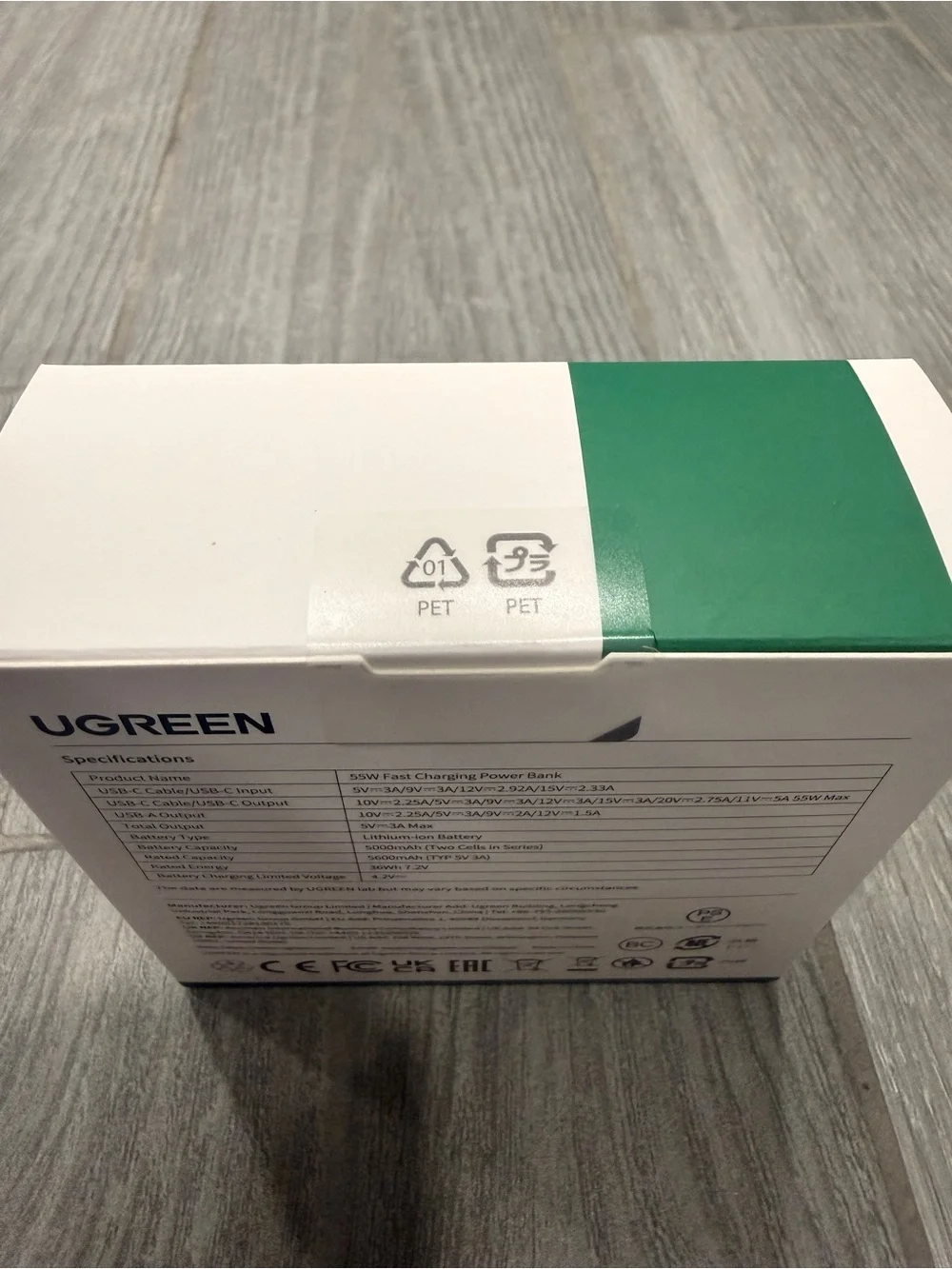 UGREEN 10,000mAh 55W Power Bank Built-In USB-C Cable New Sealed